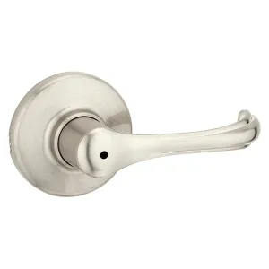 Kwikset 300DNL 15 Privacy Lever, Turnbutton Lock, Satin Nickel, Zinc, Residential, Re-Key Technology: SmartKey, 3 Grade :BX: QUANTITY: 1
