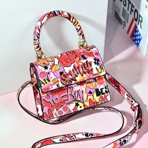 Ladies Graffiti retro mini handbag
