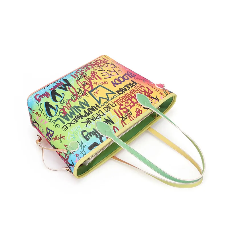 Large Capacity Graffiti Handbag