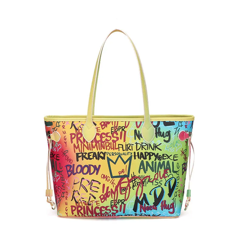Large Capacity Graffiti Handbag