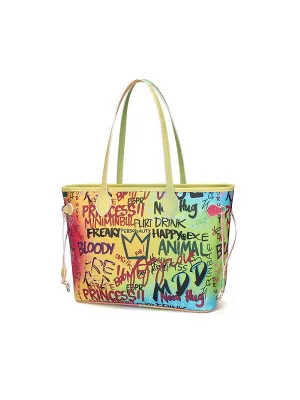 Large Capacity Graffiti Handbag