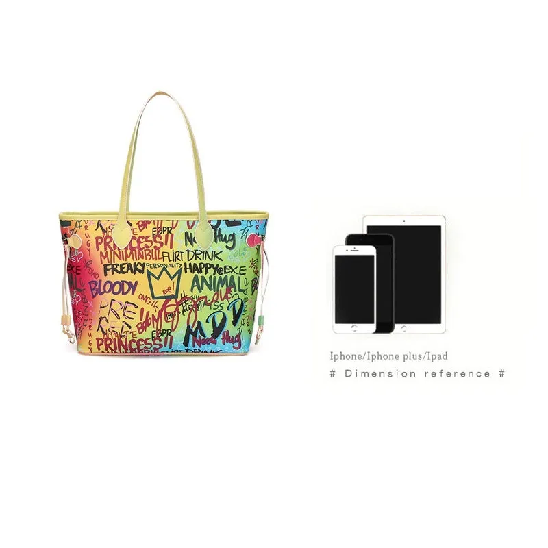 Large Capacity Graffiti Handbag