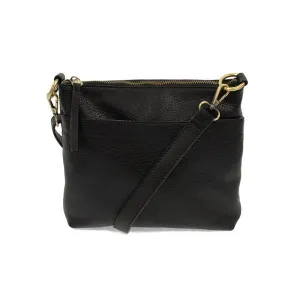 Layla Top Zip Crossbody Bag - L8105-00  -  Women's  BLACK