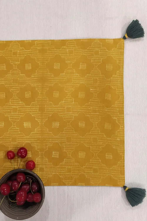 Leera Amber Jharokha Shibori Runner (8 seater)