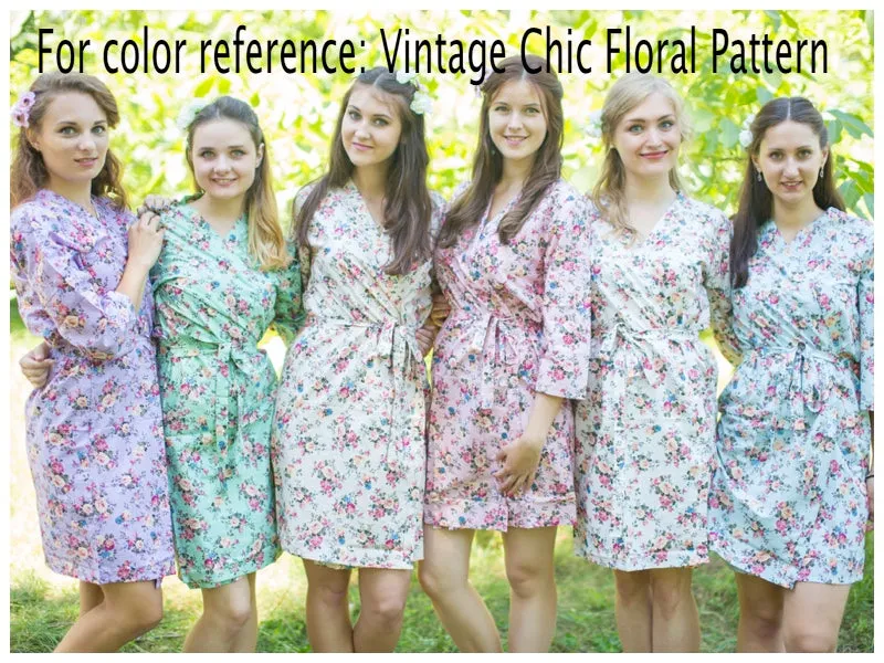 Light Blue Charming Collars Style Caftan in Vintage Chic Floral Pattern