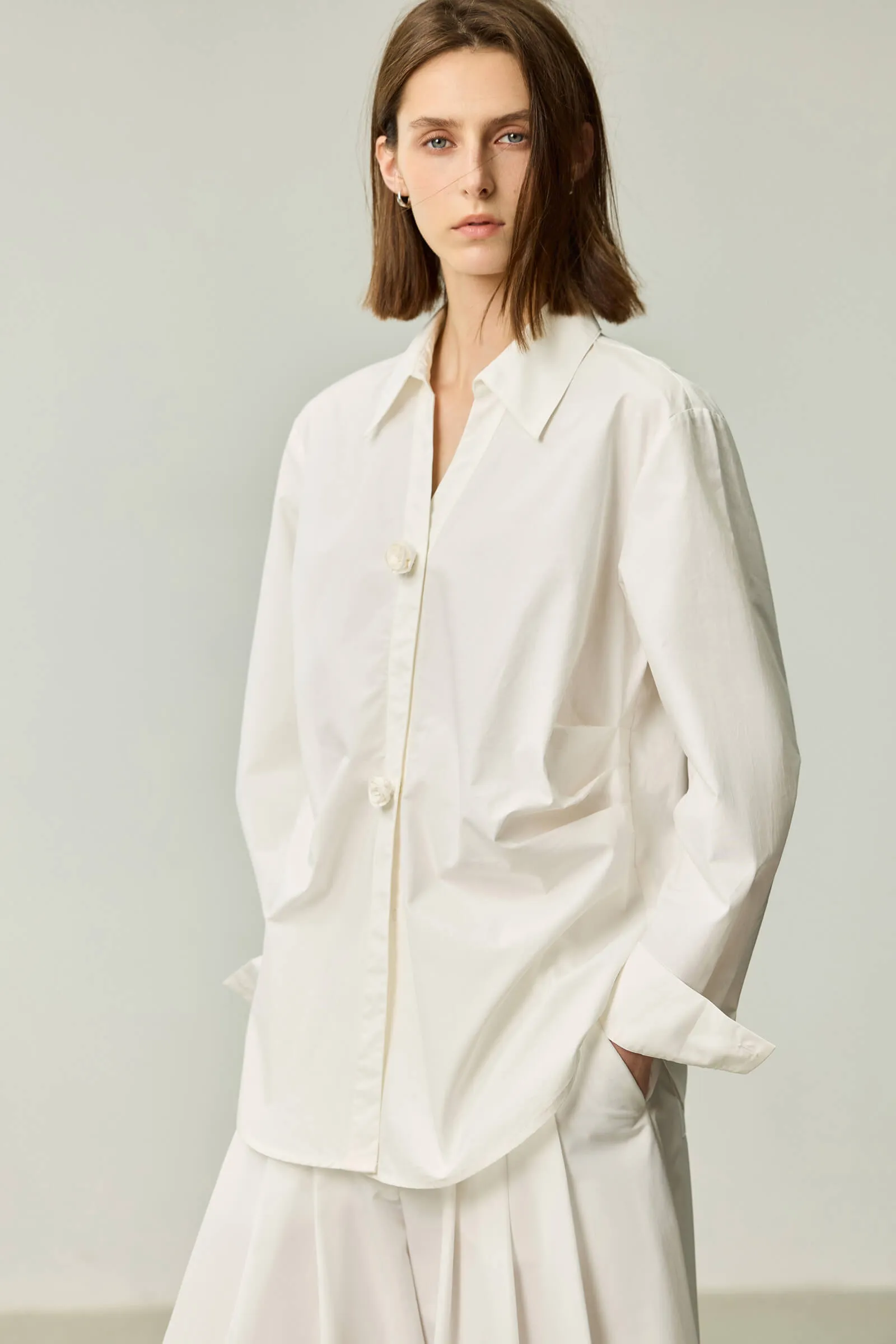 LILY Elegant Ruched Waist Blouse