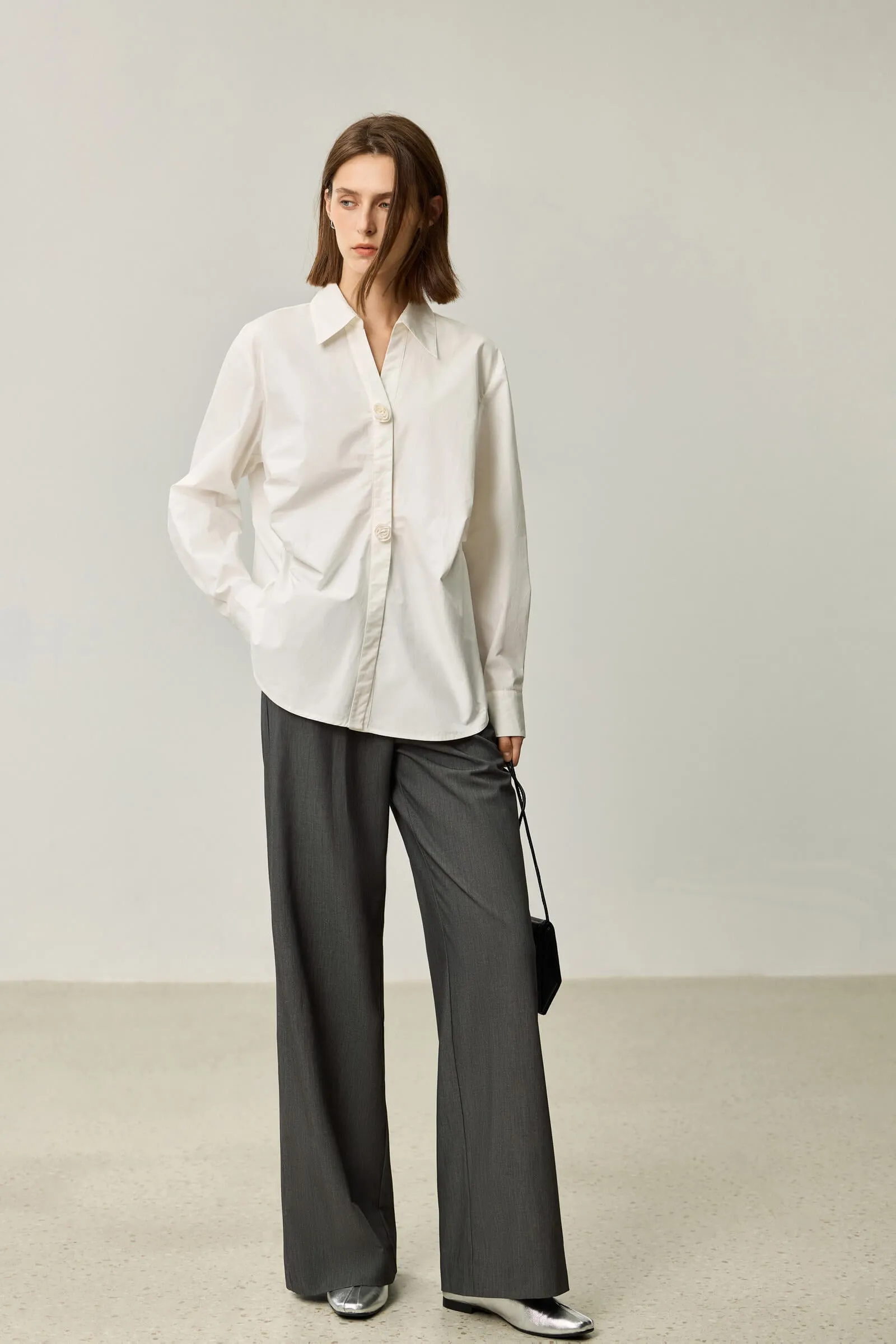 LILY Elegant Ruched Waist Blouse