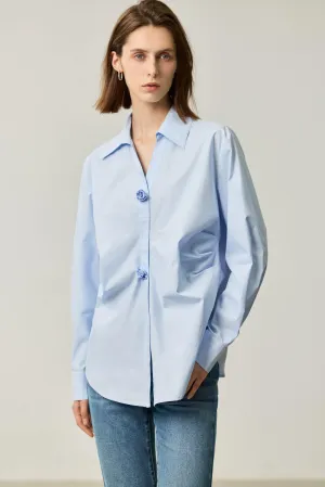LILY Elegant Ruched Waist Blouse