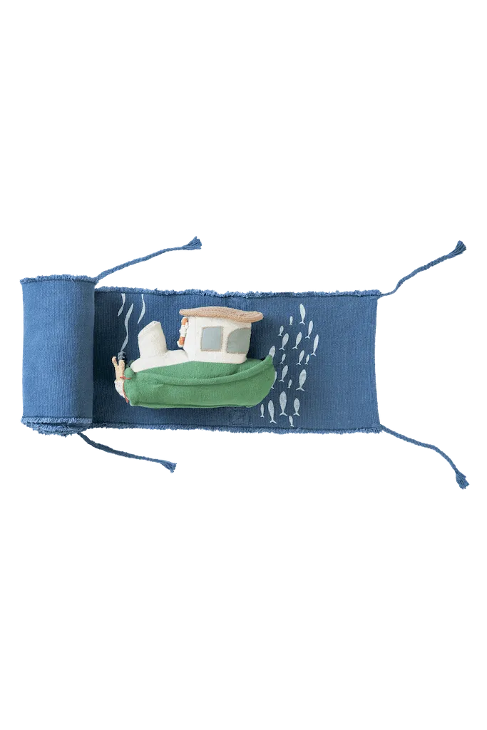 Lorena Canals Soft Toys - Ride & Roll Fisherman Boat