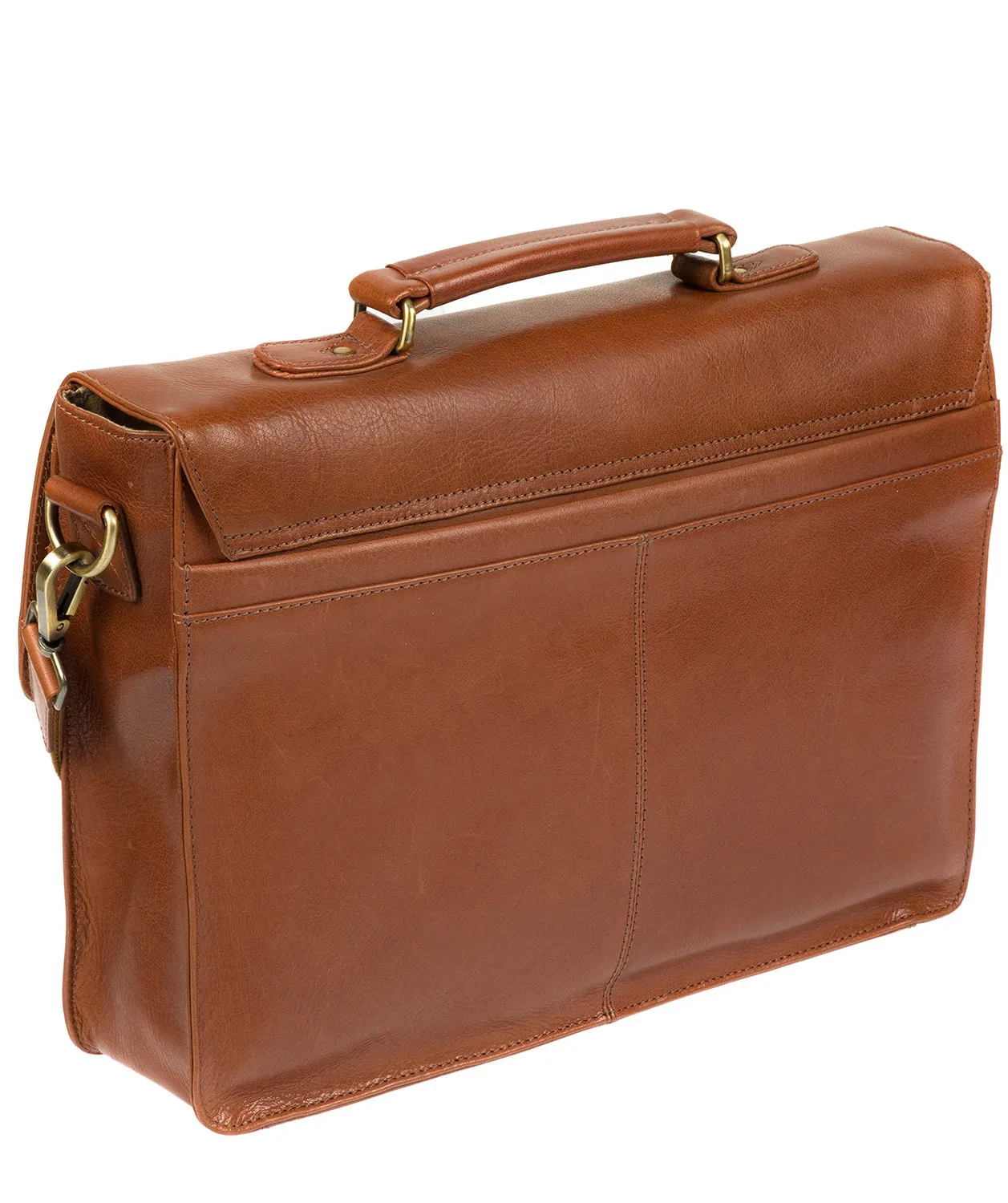 'Lorton' Whiskey Handmade Leather Briefcase