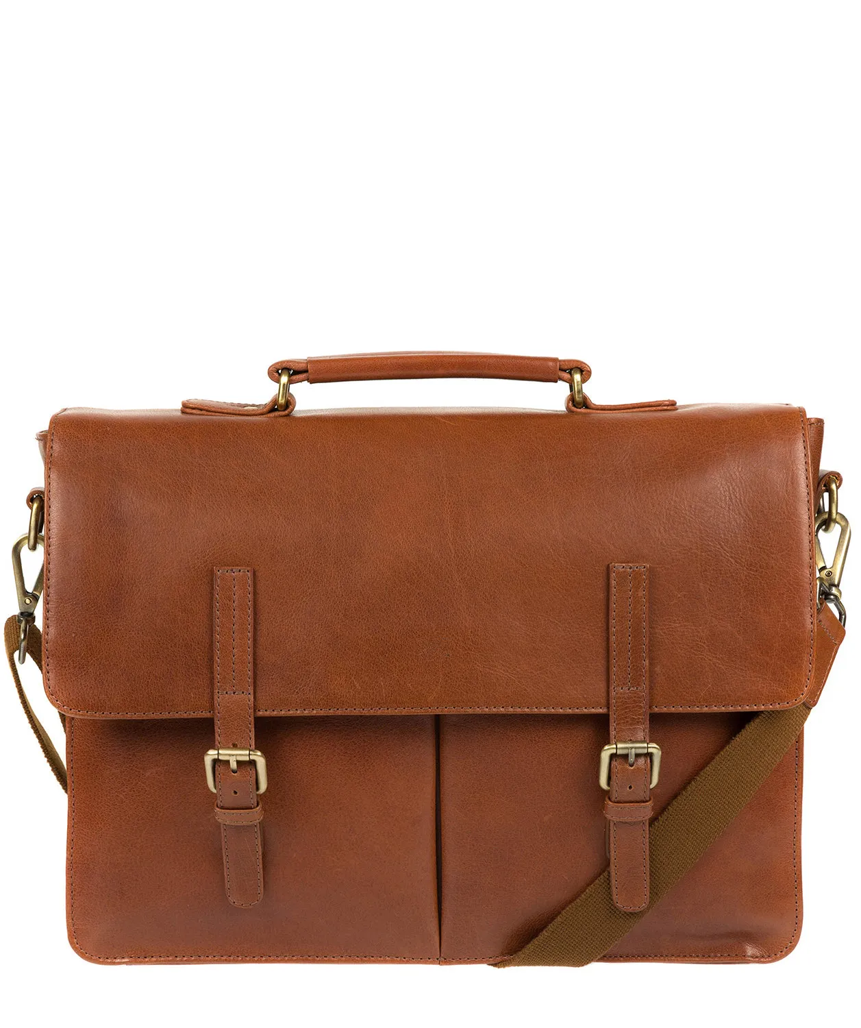 'Lorton' Whiskey Handmade Leather Briefcase