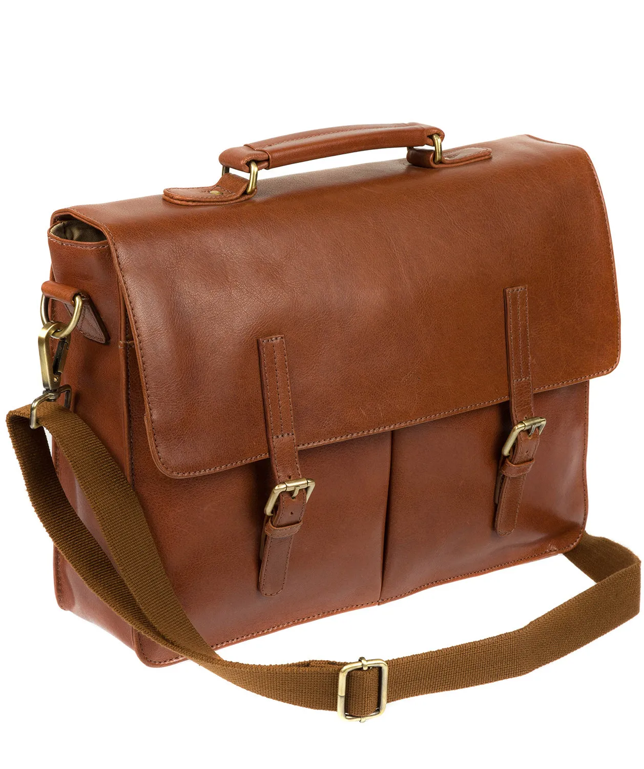 'Lorton' Whiskey Handmade Leather Briefcase