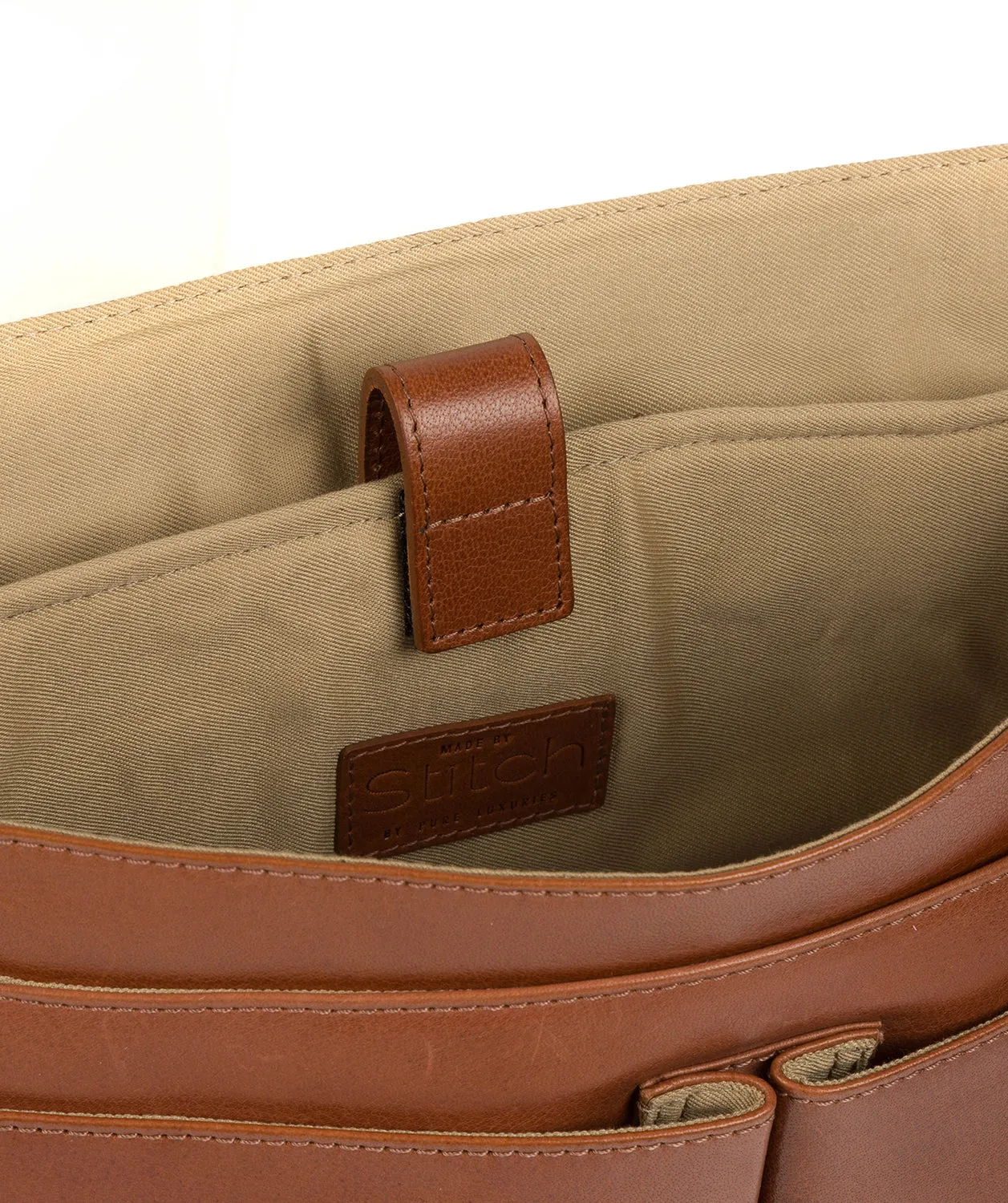 'Lorton' Whiskey Handmade Leather Briefcase