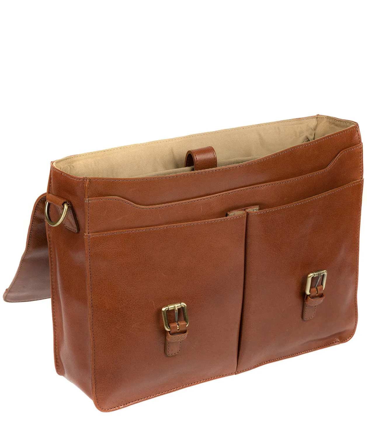 'Lorton' Whiskey Handmade Leather Briefcase