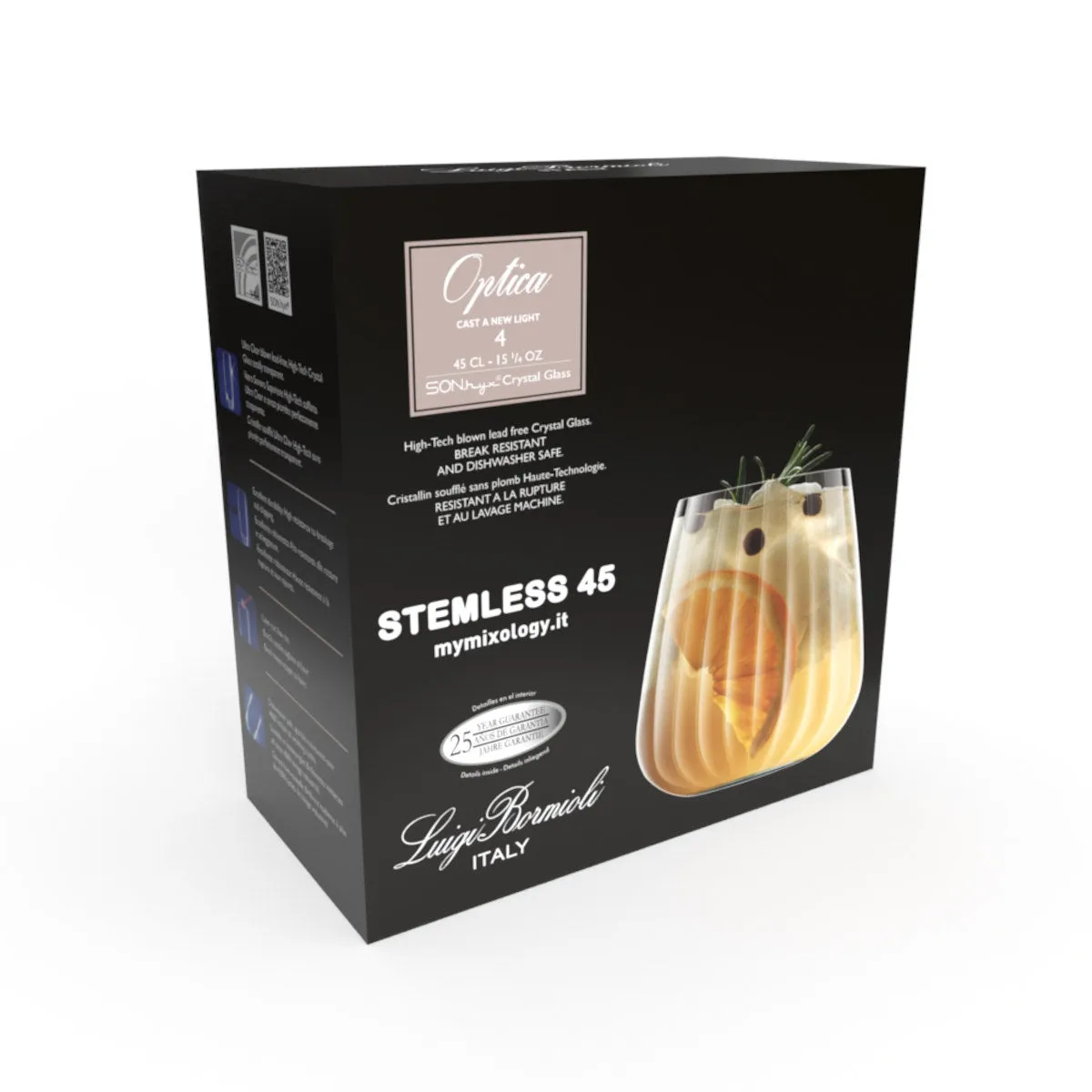 Luigi Bormioli Optica Tumbler 450ml (Set of 4)