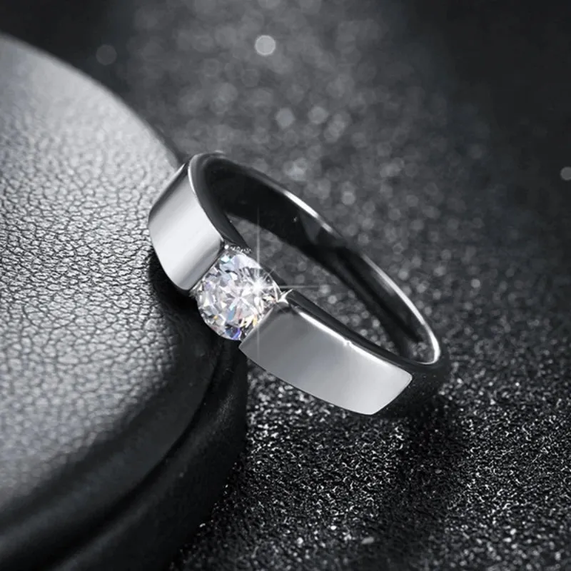 Luxury 925 Silver Rings For man Women Shining crystal size 7/8/9 Fashion Party Gifts engagement wedding fine Jewelry