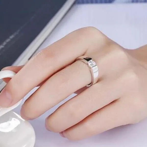 Luxury 925 Silver Rings For man Women Shining crystal size 7/8/9 Fashion Party Gifts engagement wedding fine Jewelry