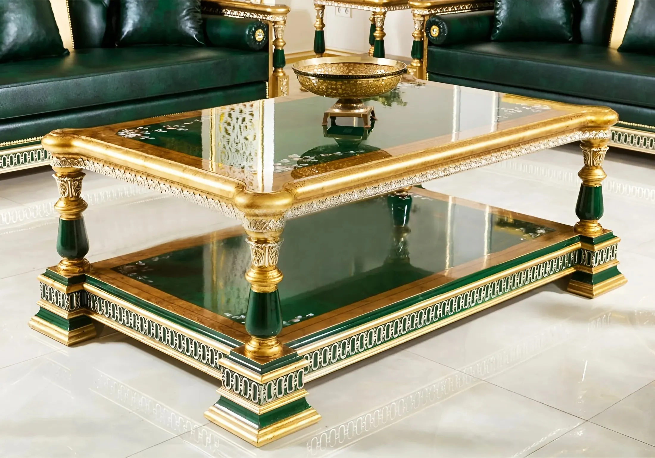 Luxury Handmade Wooden Saheste Sofa Set