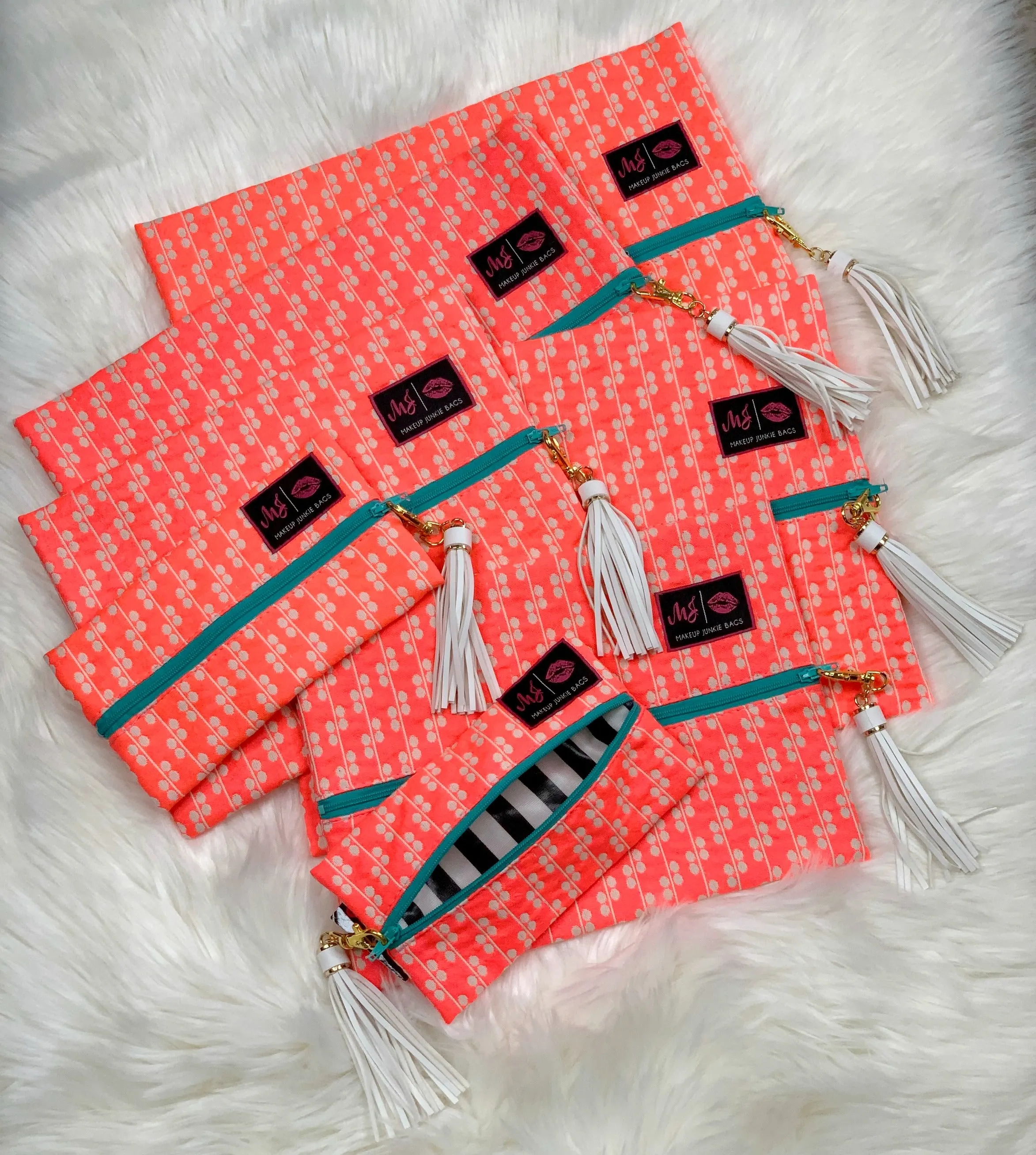 MakeUp Junkie Bags - Coral Crush