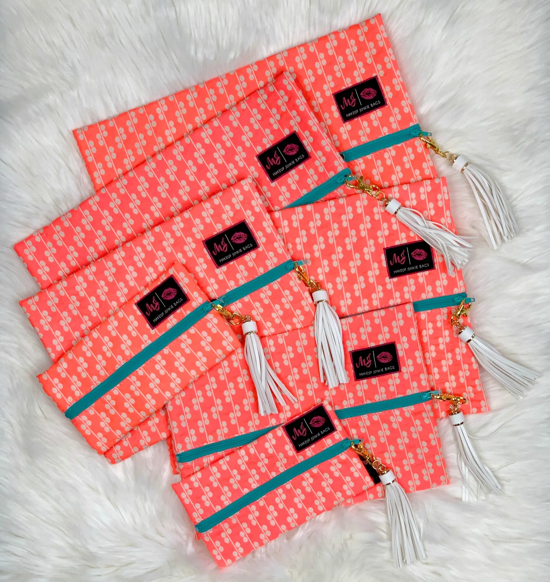 MakeUp Junkie Bags - Coral Crush