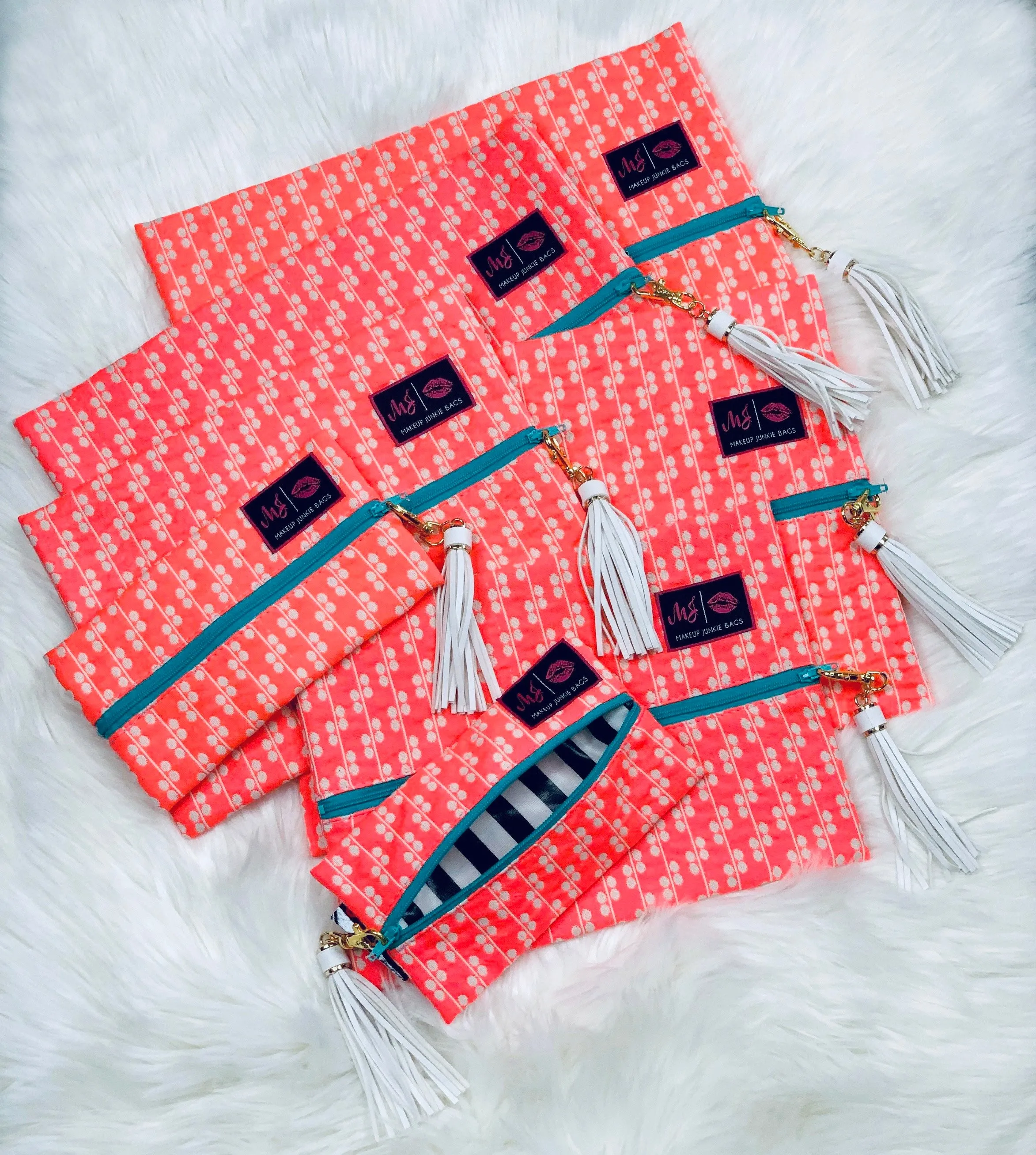 MakeUp Junkie Bags - Coral Crush