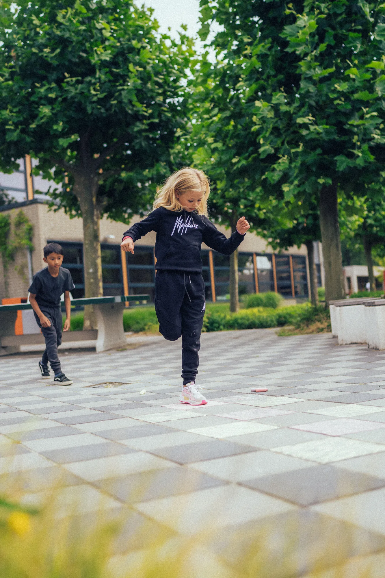 Malelions Junior Essentials Hoodie Black/White