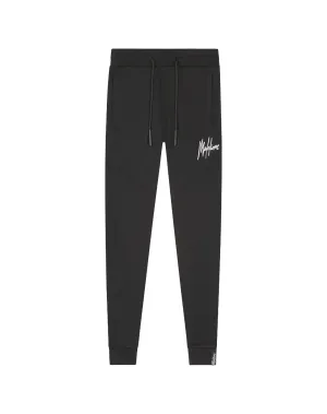 Malelions Junior Essentials Trackpants Black/White