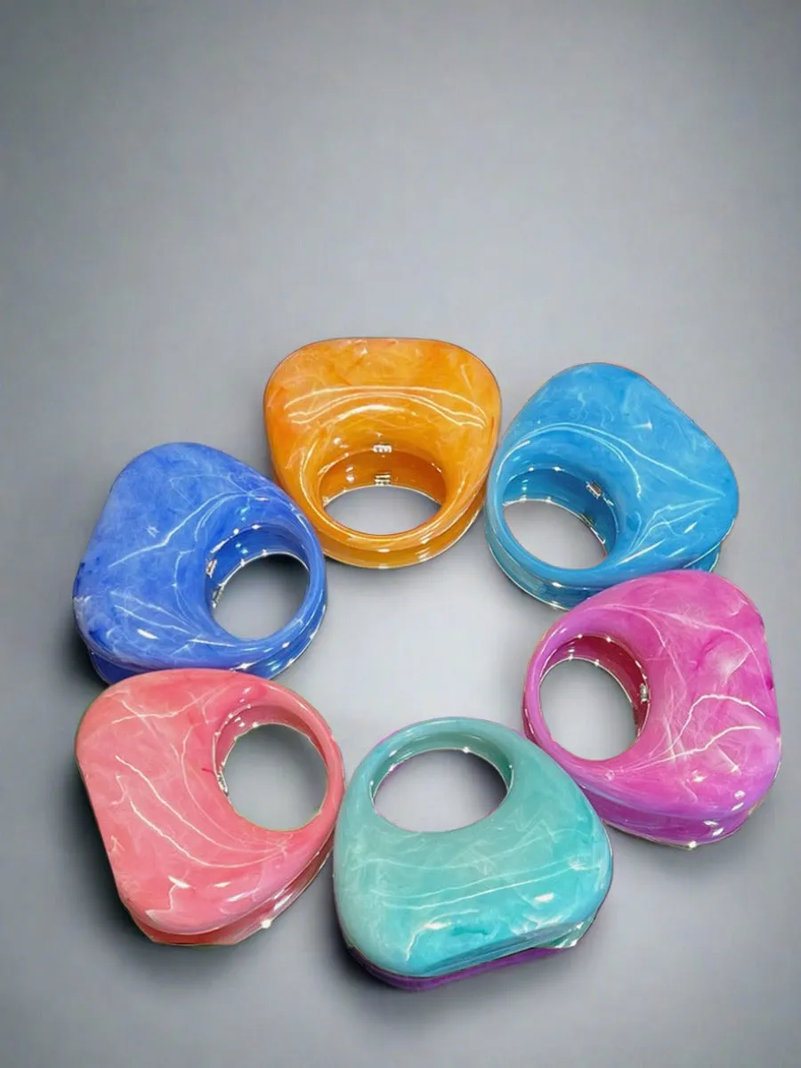 Marble Acrylic Goose Egg Shell Box Bag Crossbody Bag
