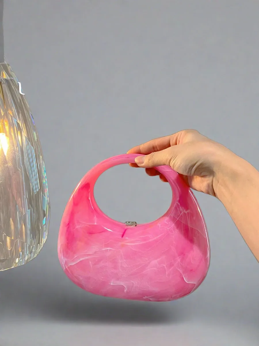 Marble Acrylic Goose Egg Shell Box Bag Crossbody Bag