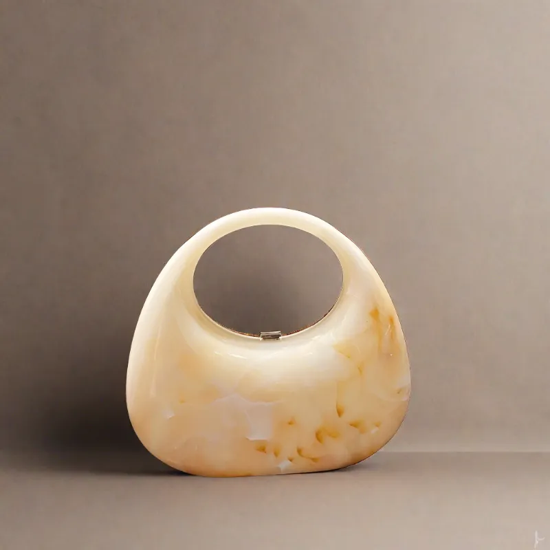 Marble Acrylic Goose Egg Shell Box Bag Crossbody Bag