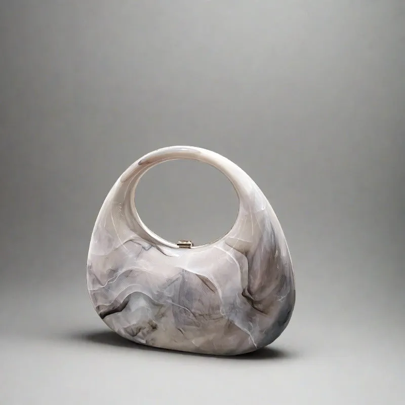 Marble Acrylic Goose Egg Shell Box Bag Crossbody Bag