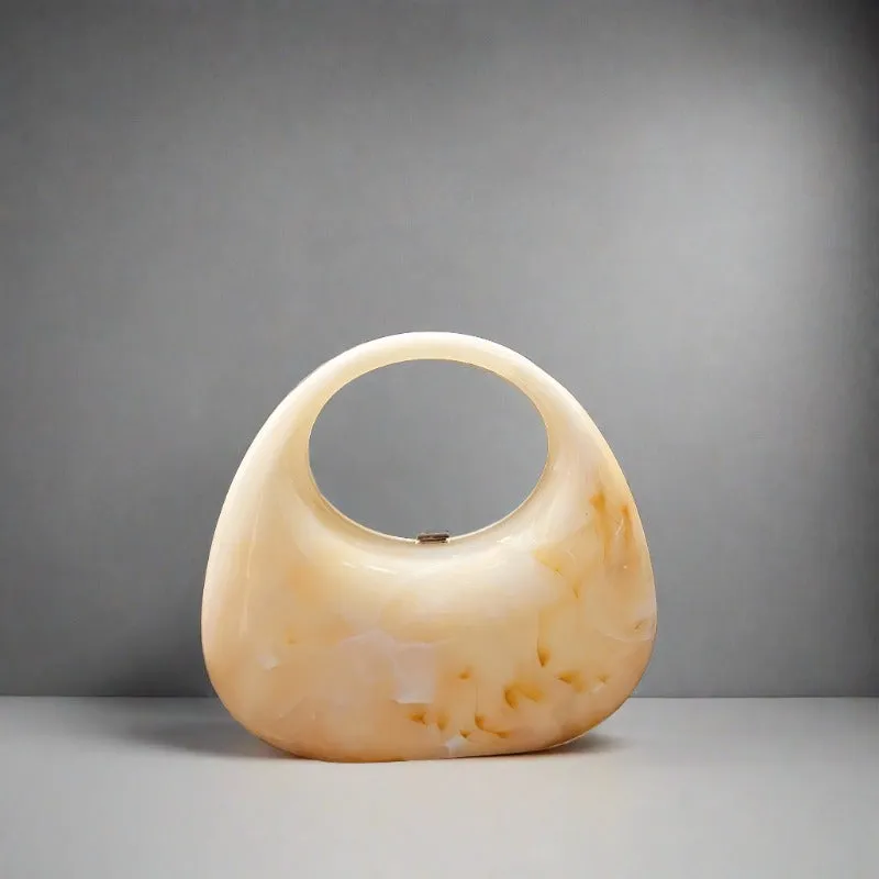 Marble Acrylic Goose Egg Shell Box Bag Crossbody Bag