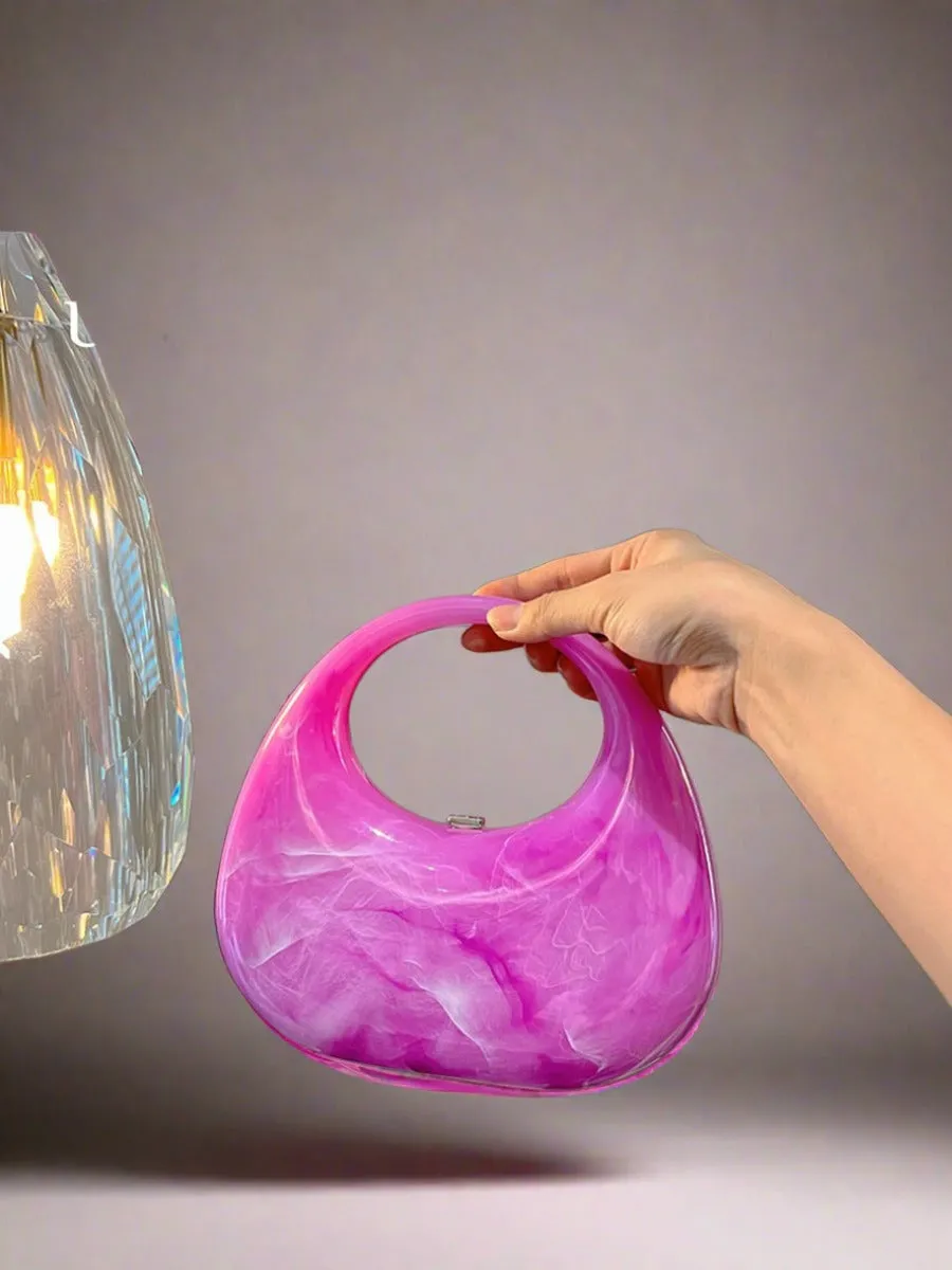Marble Acrylic Goose Egg Shell Box Bag Crossbody Bag