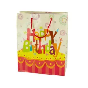 Medium Happy Birthday Gift Bag ( Case of 24 )