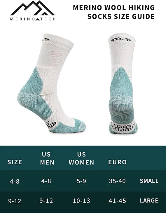 Merino Wool Hiking Socks - (Pack of 2 ) Navy Cobalt