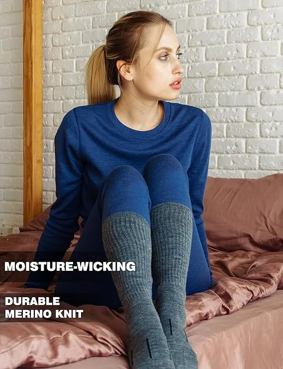 Merino Wool Hiking Socks - (Pack of 2 ) Navy Cobalt