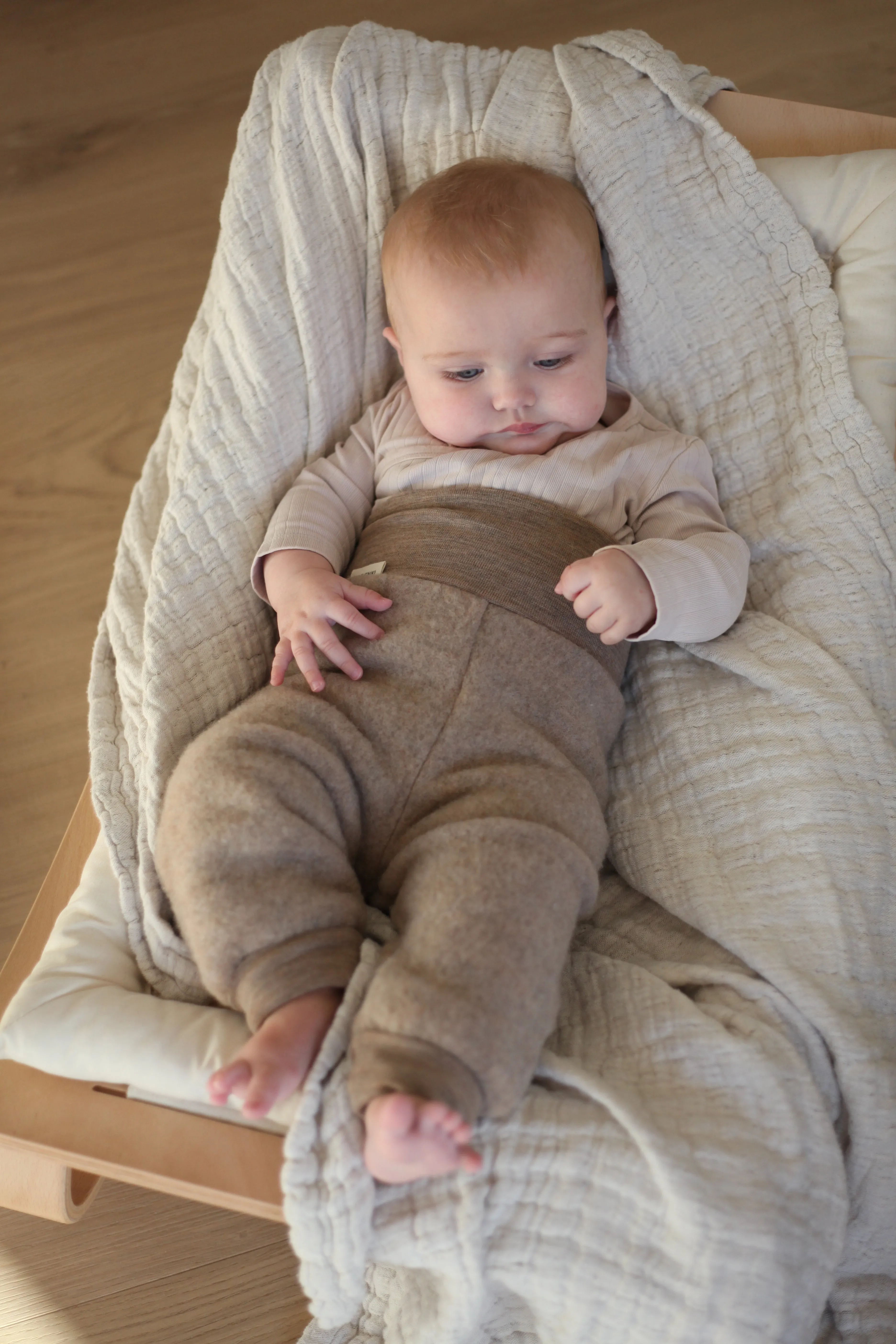 MERINO WOOLFLEECE PANTS BEIGE MELANGE