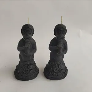 MILAAN Human Shape 3D Candle Paraffin Wax Smokeless for Room Decor Four Faces