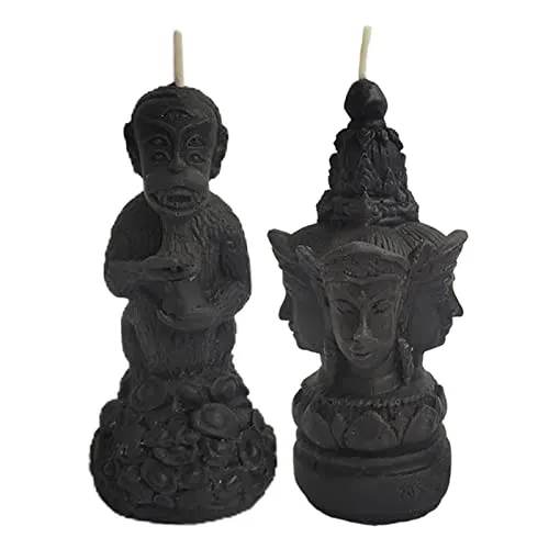 MILAAN Human Shape 3D Candle Paraffin Wax Smokeless for Room Decor Four Faces