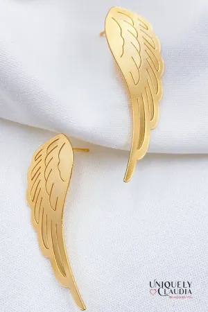 Mini Angel Wings 24KT Gold Plated Earrings