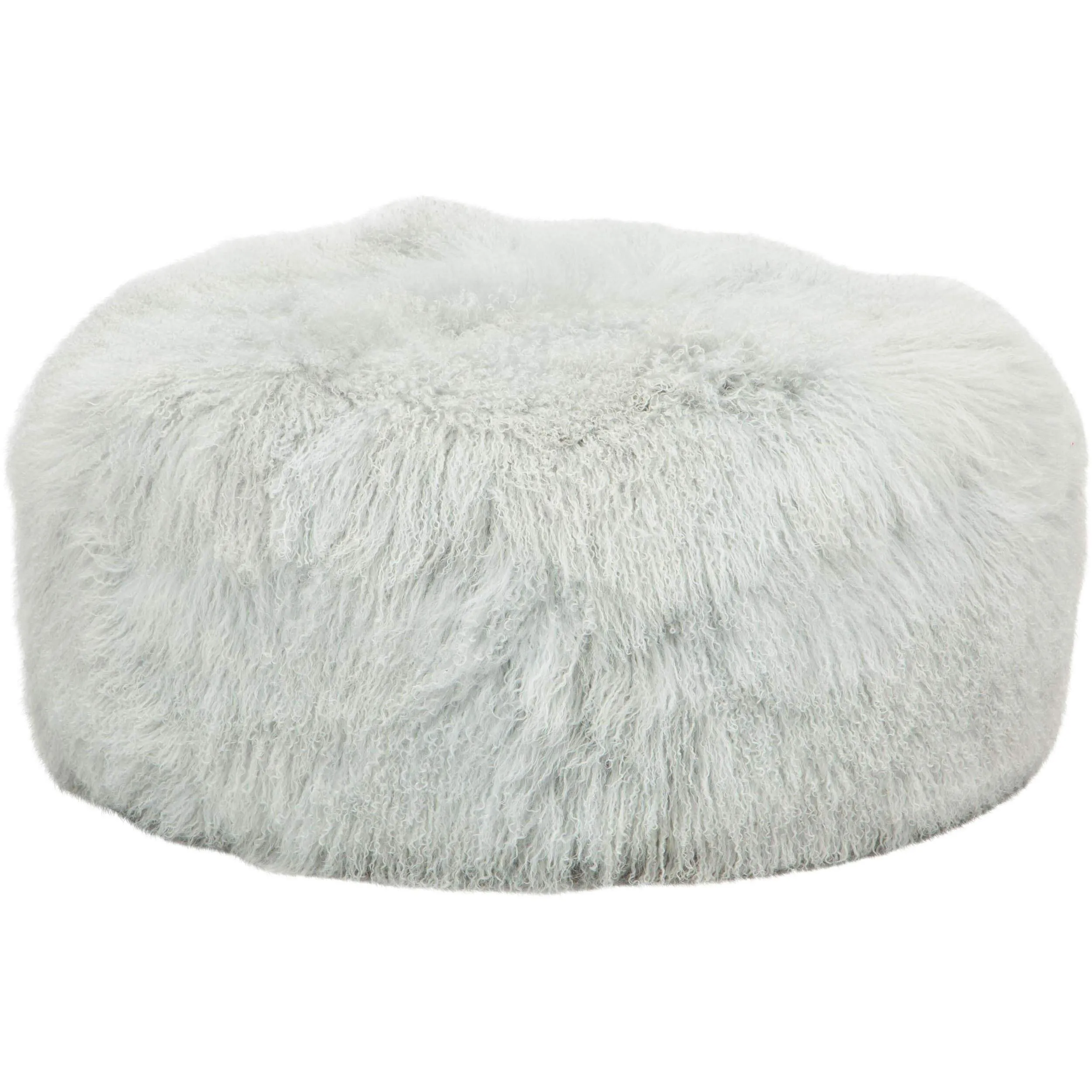 Mongolian Round Ottoman, Grey