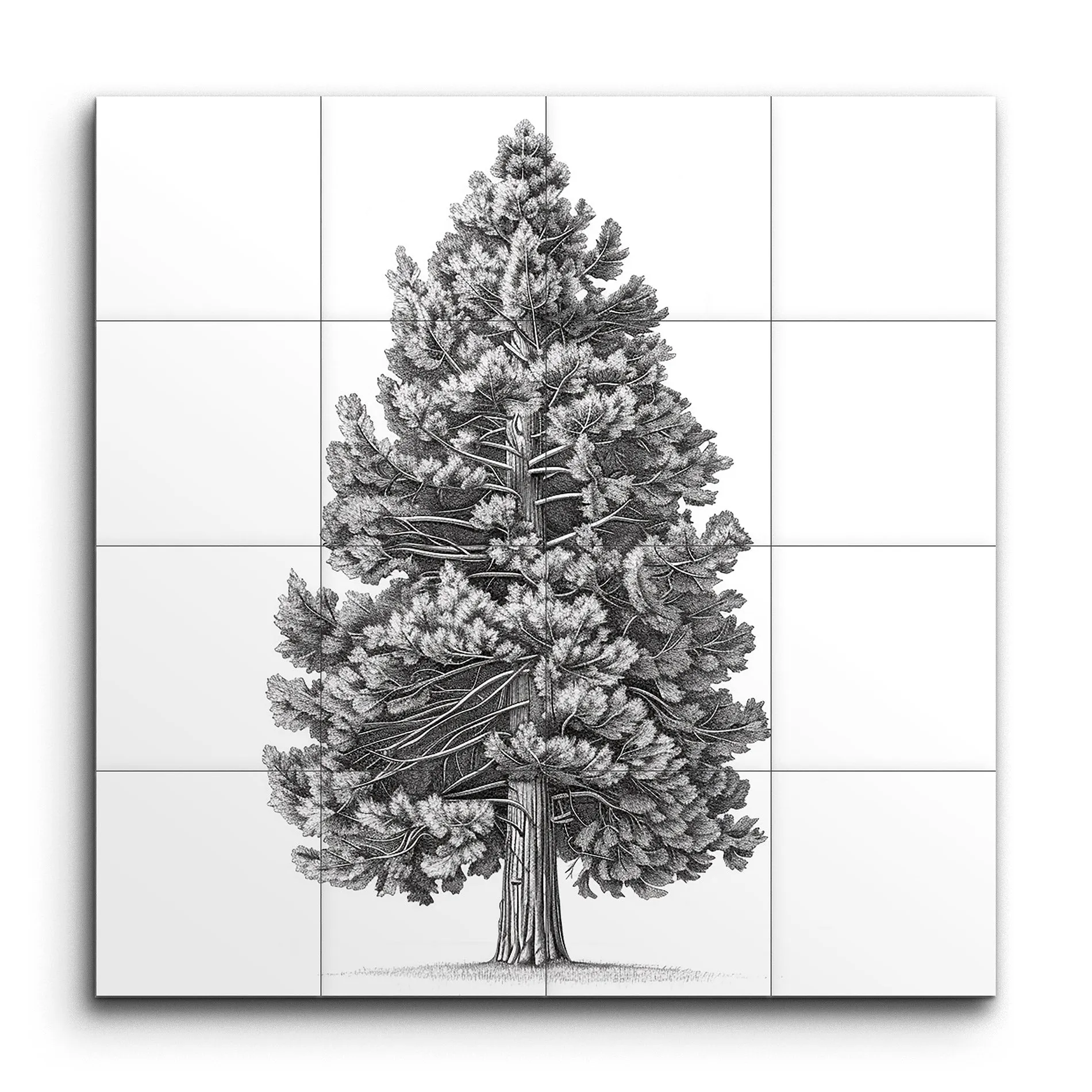 Monochrome Conifer: Exquisite Botanical Art