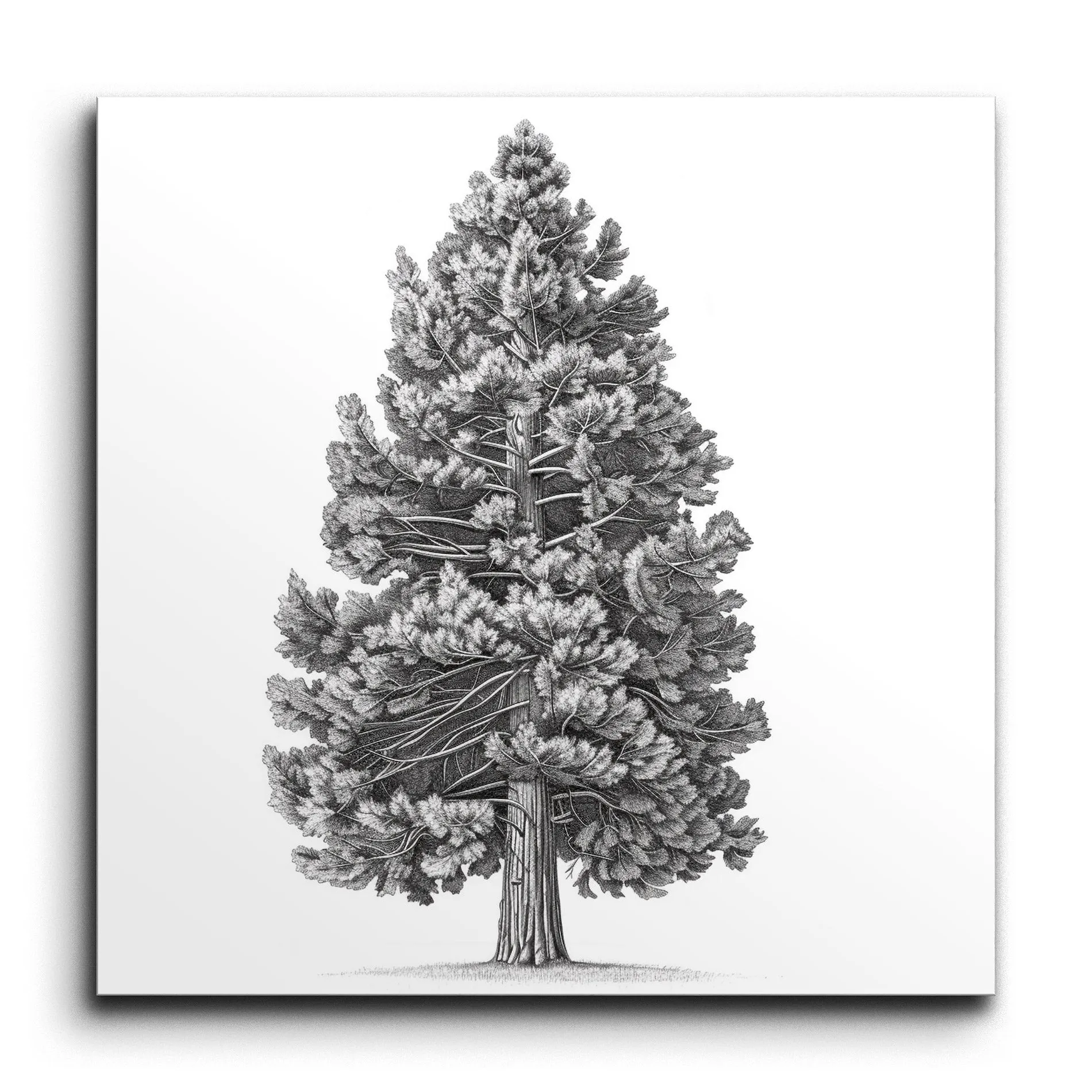 Monochrome Conifer: Exquisite Botanical Art