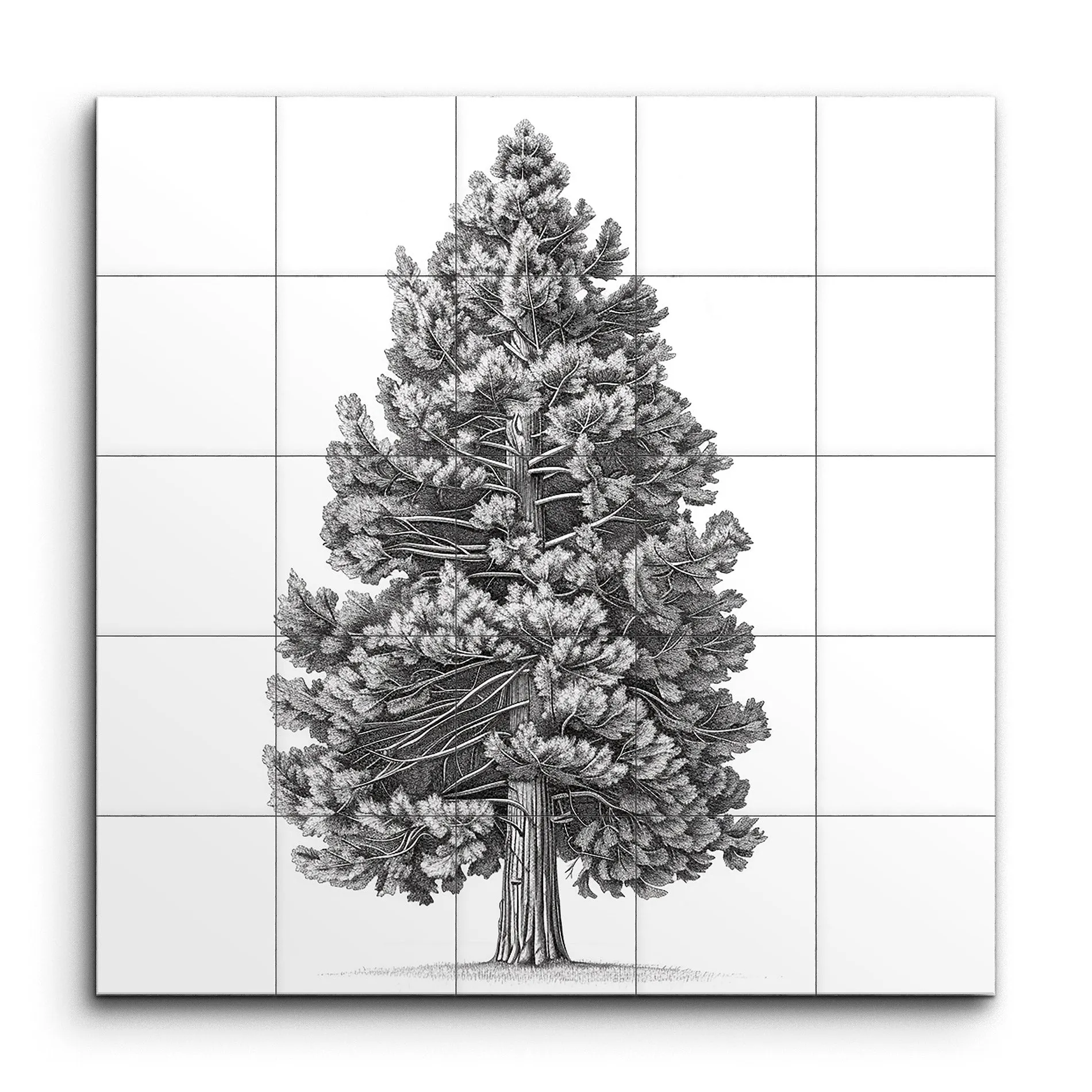 Monochrome Conifer: Exquisite Botanical Art