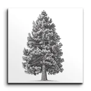 Monochrome Conifer: Exquisite Botanical Art