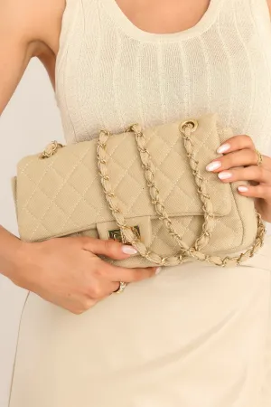 Move On Natural Quilted Handbag
