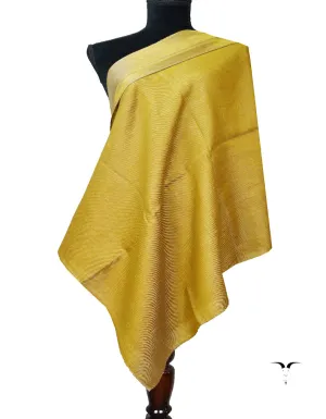 Mustard Zari Reversible Pashmina stole 8011
