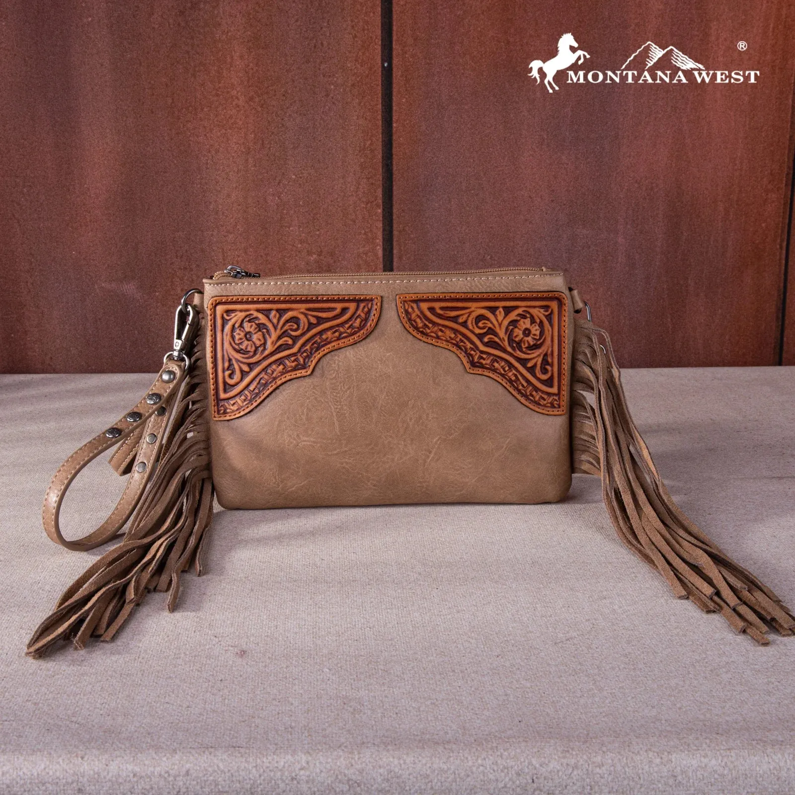 MW Tooled Fringe Clutch