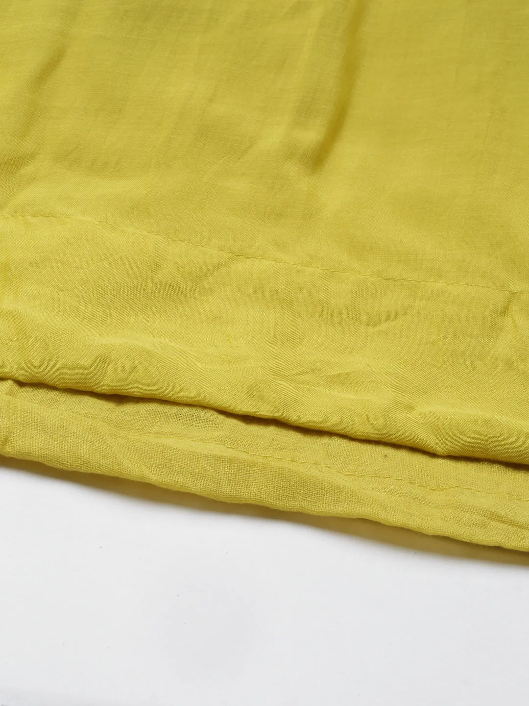 Neeru's Lemon Color Muslin Fabric Kurta