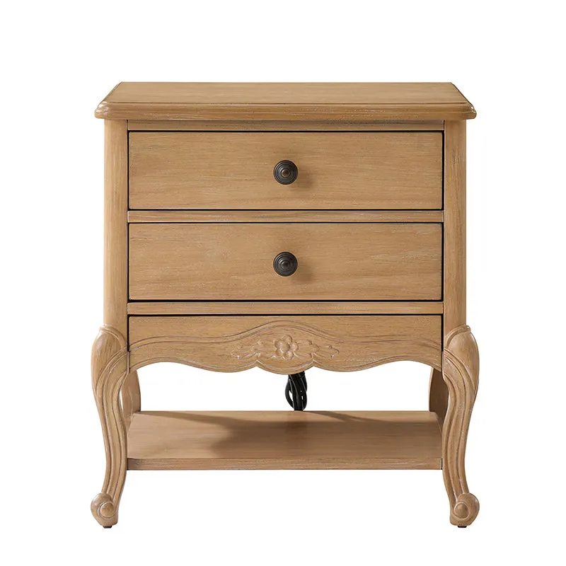 Nina Traditional Modern Exquisite Nightstand with Hidden Drawer
